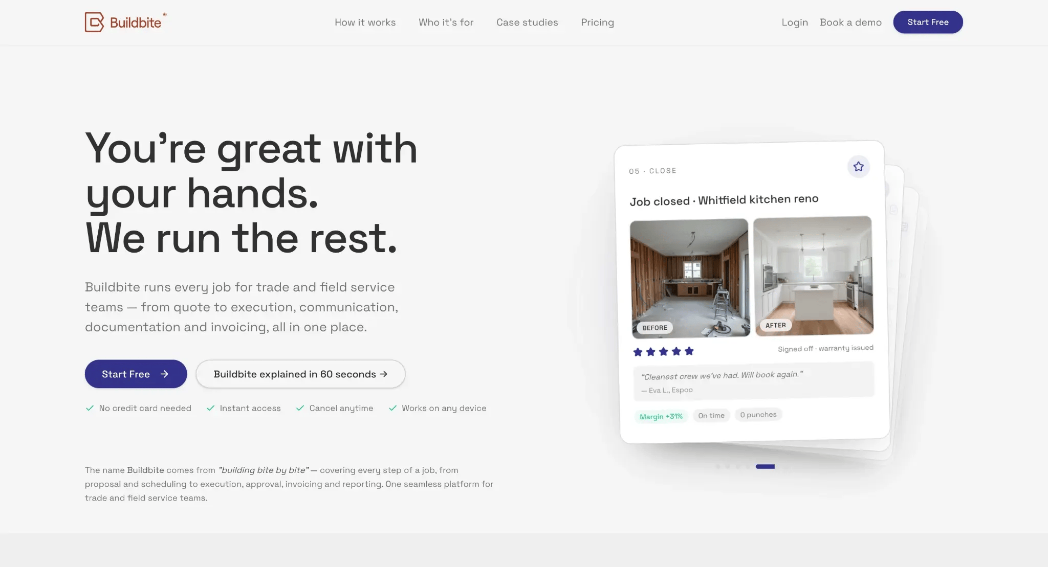 buildbite page