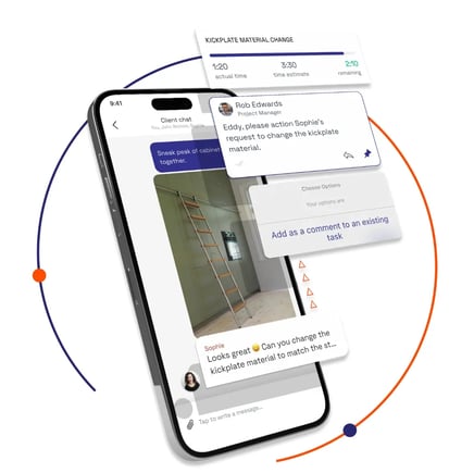 client pops on buildbite app