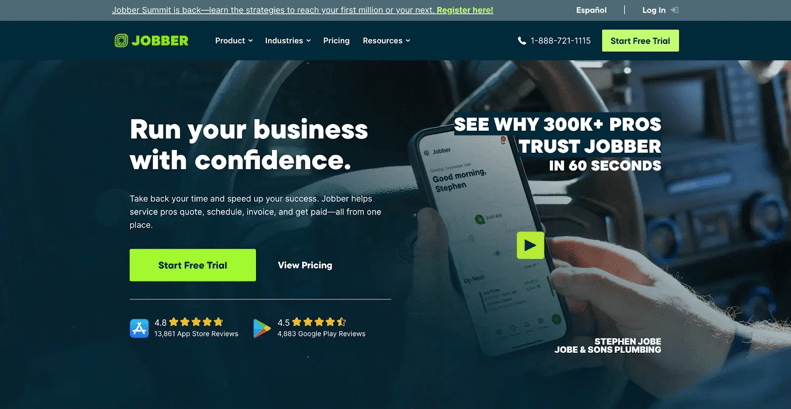 jobber homepage