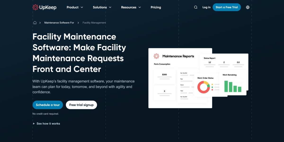 upkeep - facilitiy maintenance software 